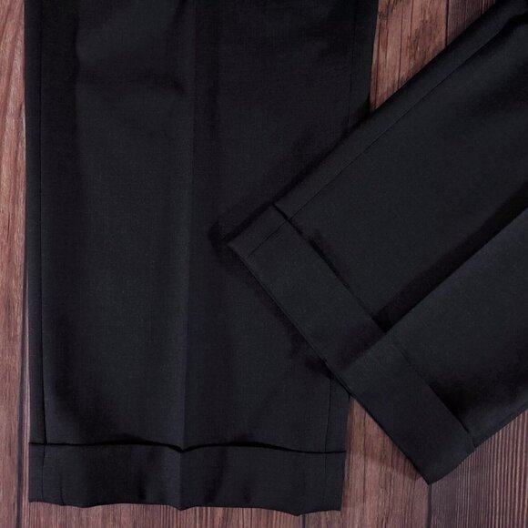 Ralph Lauren Purple Label Mens Size 40(41)x30 Charcoal Flat Front Pants Trousers - Picture 8 of 15